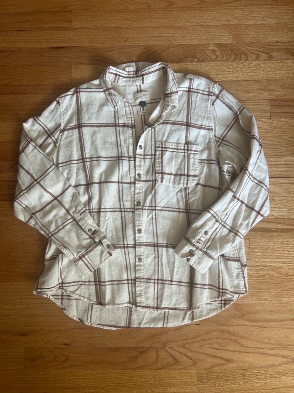 Universal Thread Cream and Brown Flannel